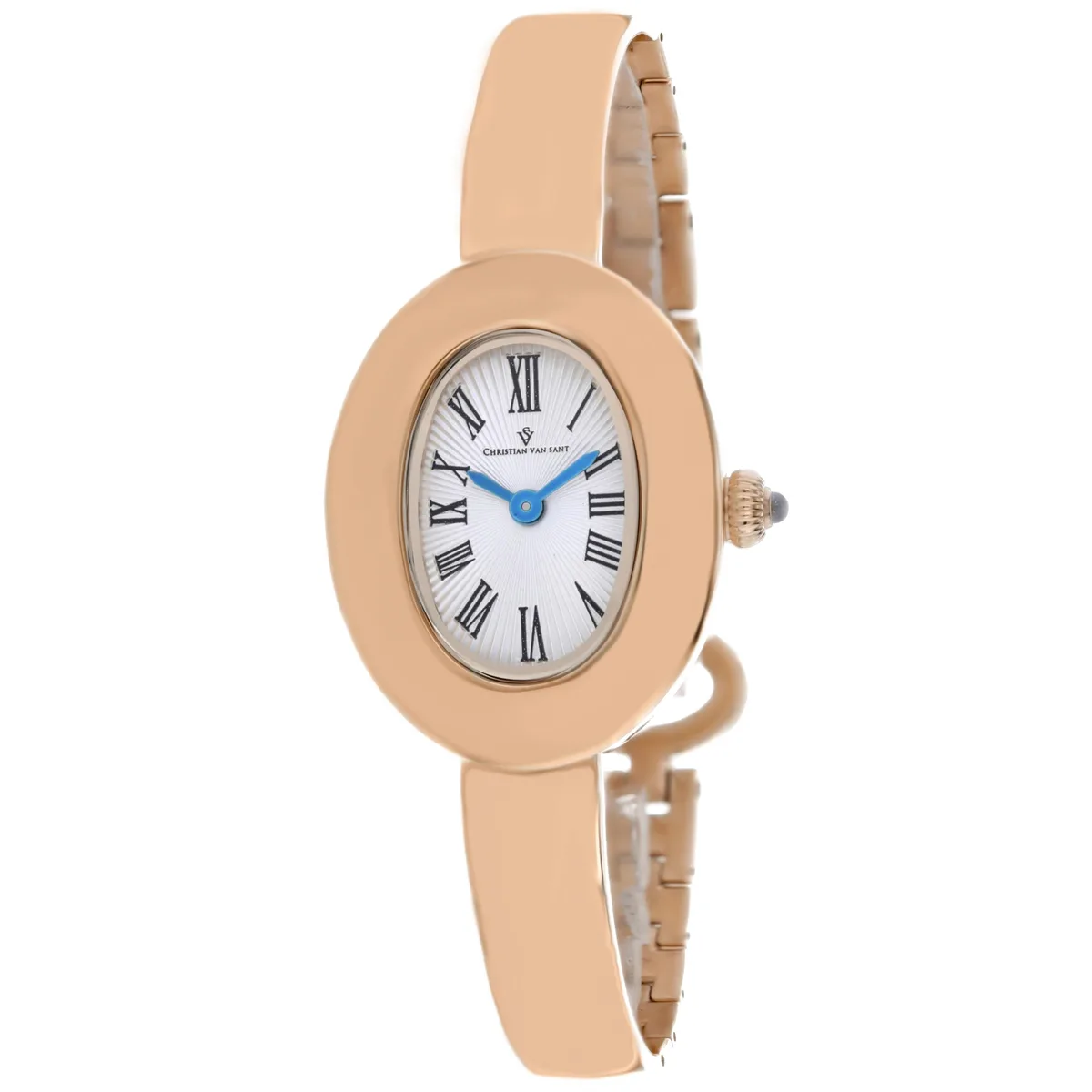Silver stainless steel watch with matching bracelet and silver dial