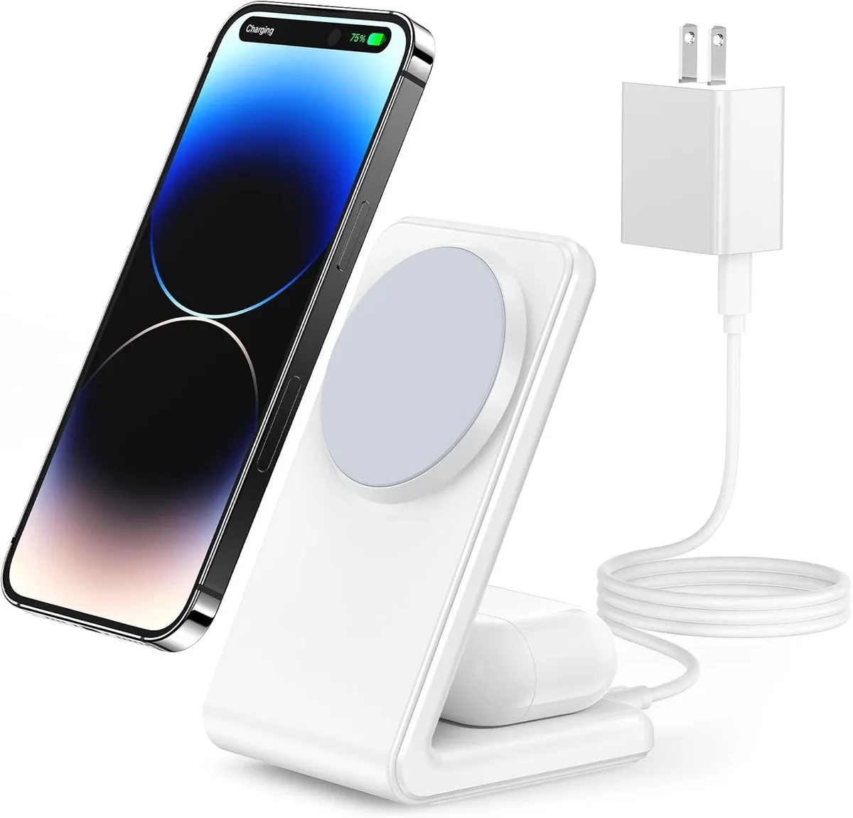 Luisport Luisport 2-in-1 MagSafe Charger Stand 20W USB-C White — product photo