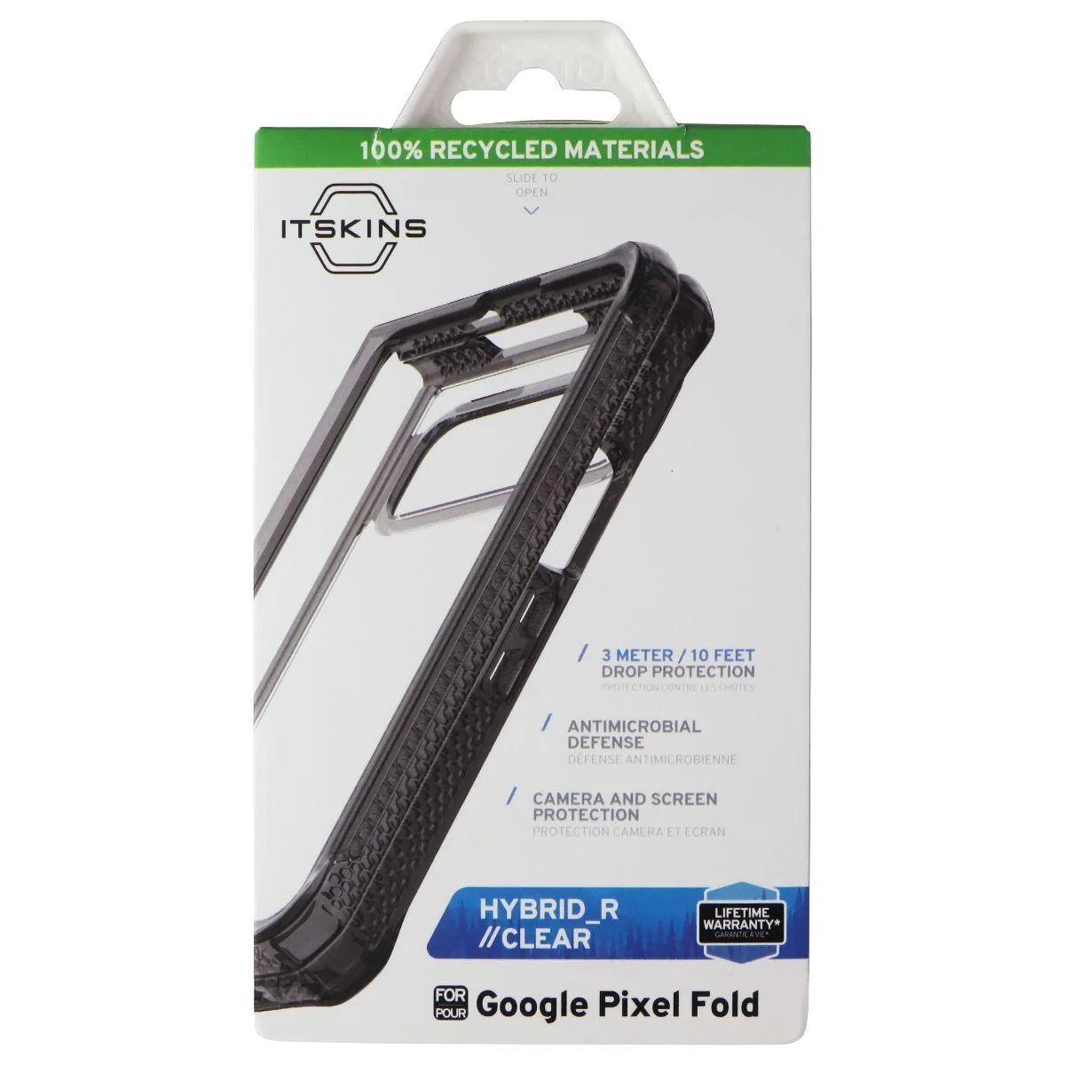 ITSKINS ITSKINS Hybrid_R Hinge Clear Case Google Pixel Fold Black/Transparent — product photo