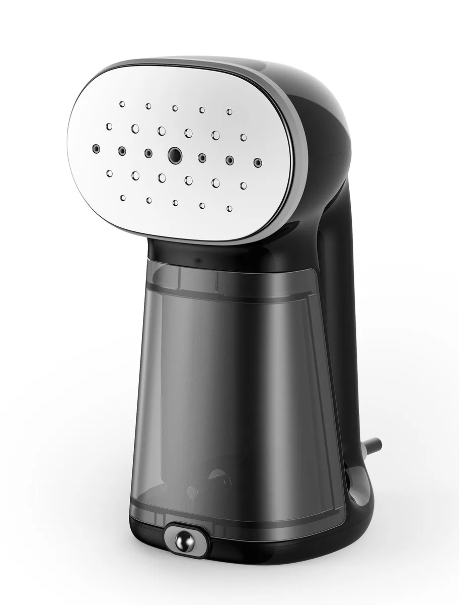 White handheld garment steamer with detachable water tank