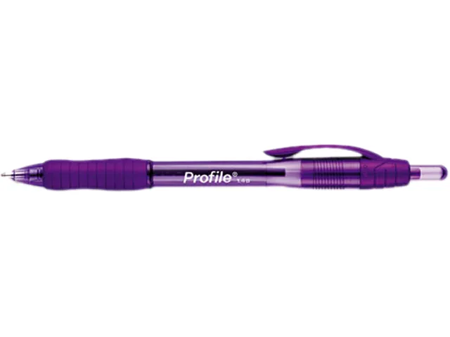 Paper Mate Paper Mate 35830 Profile retractable ballpoint pen, purple ink, bold, dozen — 제품 사진
