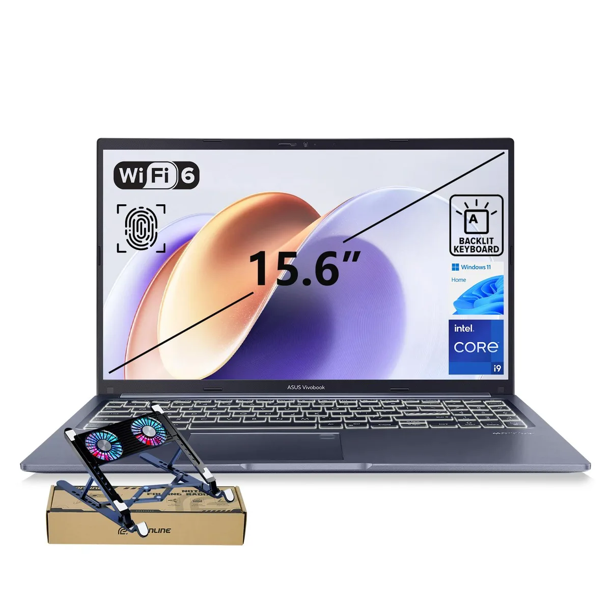 ASUS ASUS Vivobook 15 F1502 laptop Intel Core i9-13900H 16GB 2TB Blue PCO Cooler — product photo