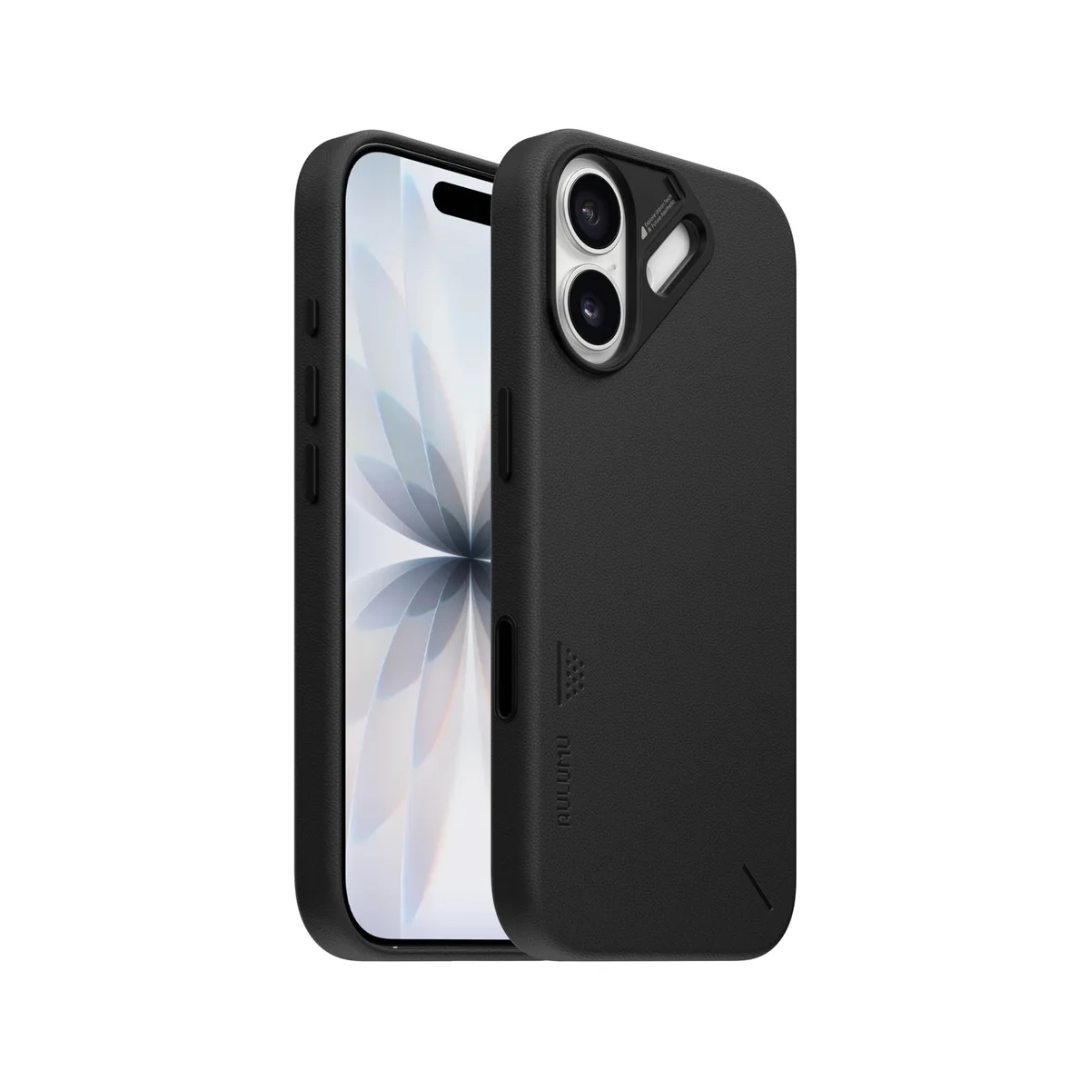  Aulumu iPhone 17 Case Vegan Leather Black 1.7 — product photo