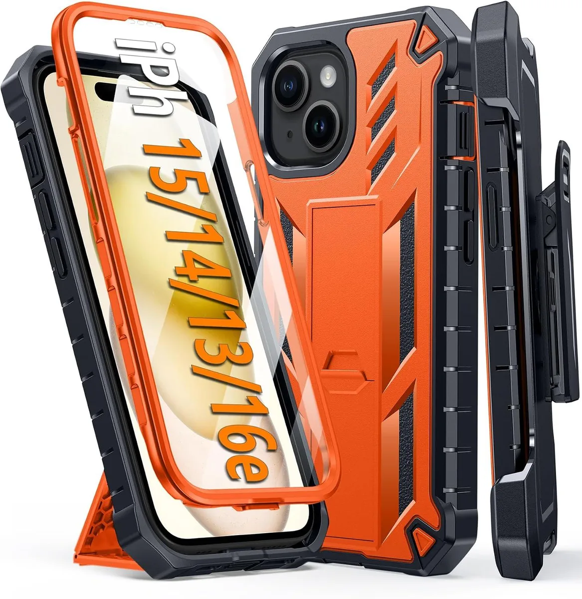 Transcend Transcend iPhone 15/14/13 Case with Belt Clip and Kickstand Orange — product photo