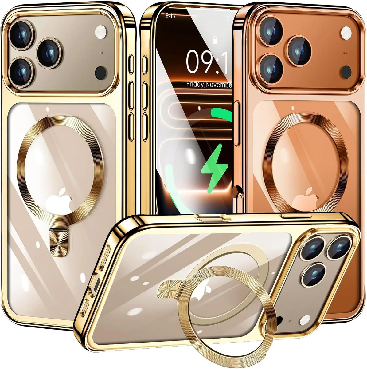 Transcend Transcend Magnetic iPhone 17 Pro Max Case with Invisible Ring Stand Gold — product photo