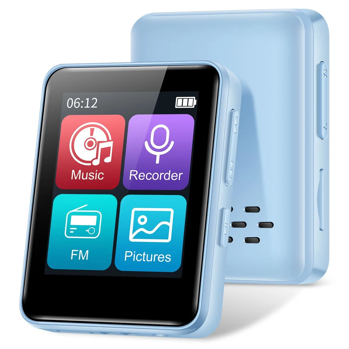  woolynew D2 32GB MP3 Player Bluetooth 5.2 1.8in OLED Blue — product photo