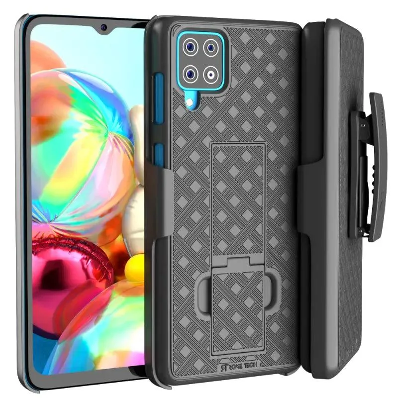 Rome Tech Rome Tech Galaxy A12 Belt Clip Holster Case Black Line Polycarbonate — product photo