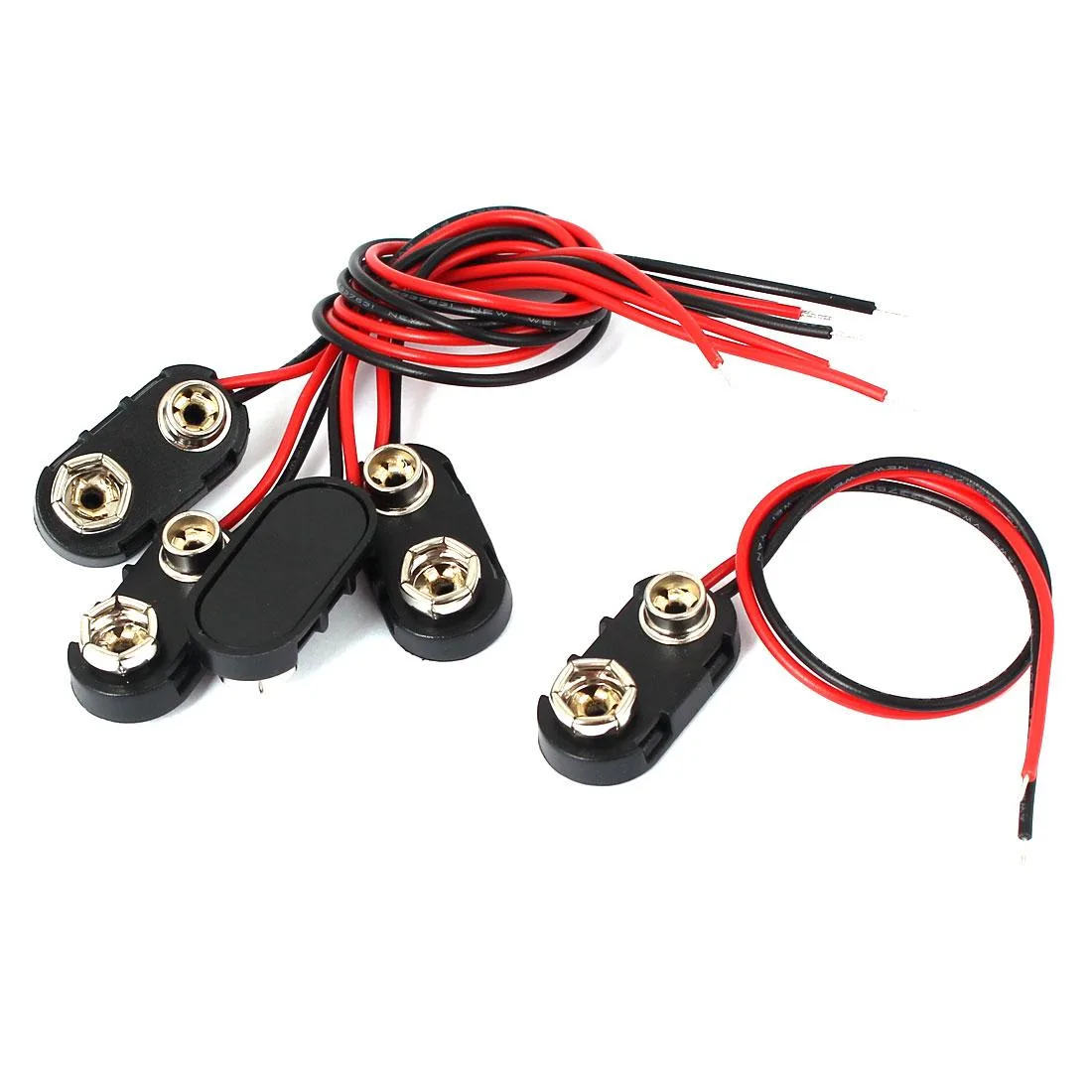 Unique-Bargains Unique-Bargains 9V Battery Clip I-Type 15cm 5 Pack — product photo