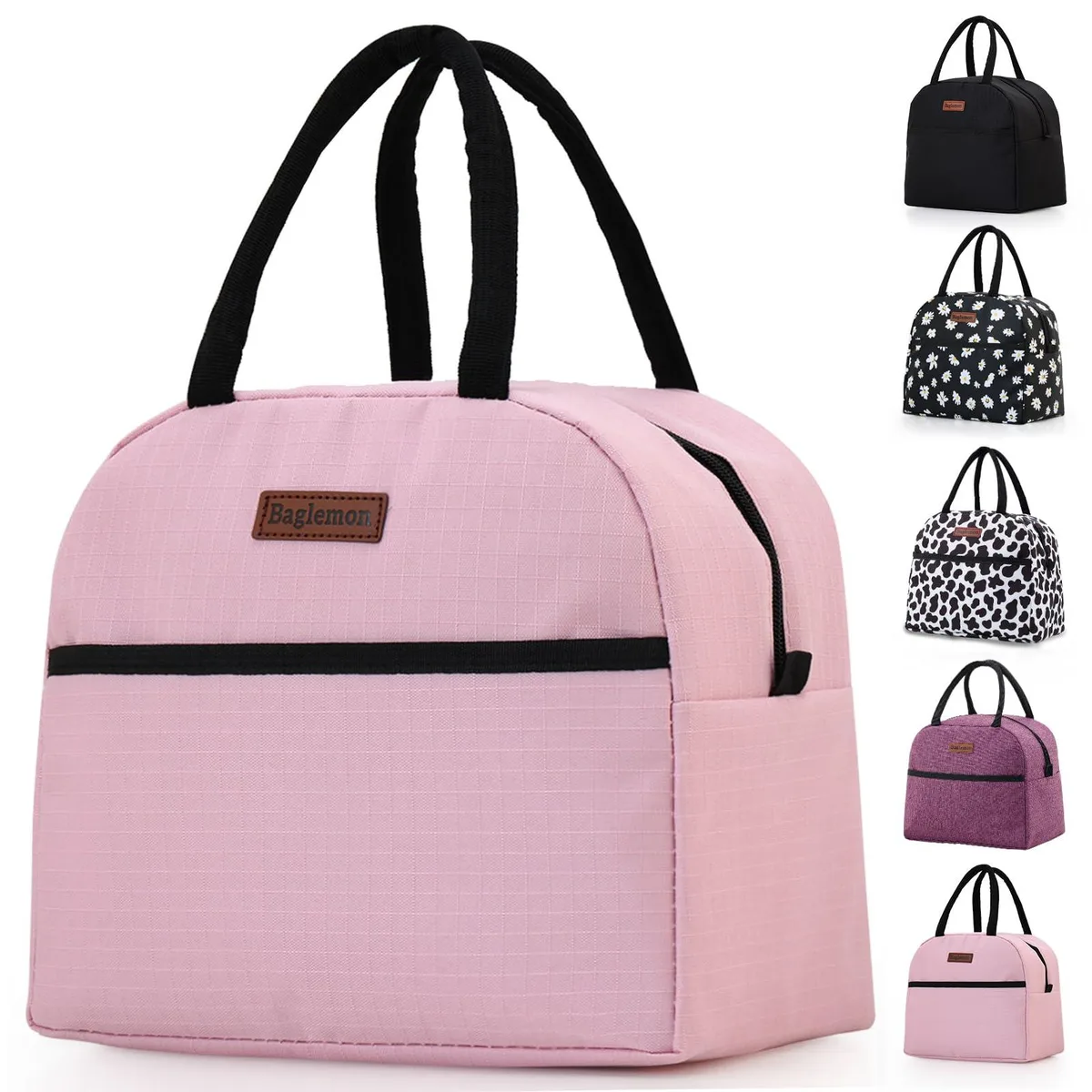 No Sew No Sew BL-260207 insulated lunch bag pink large 24.4 cm — product photo