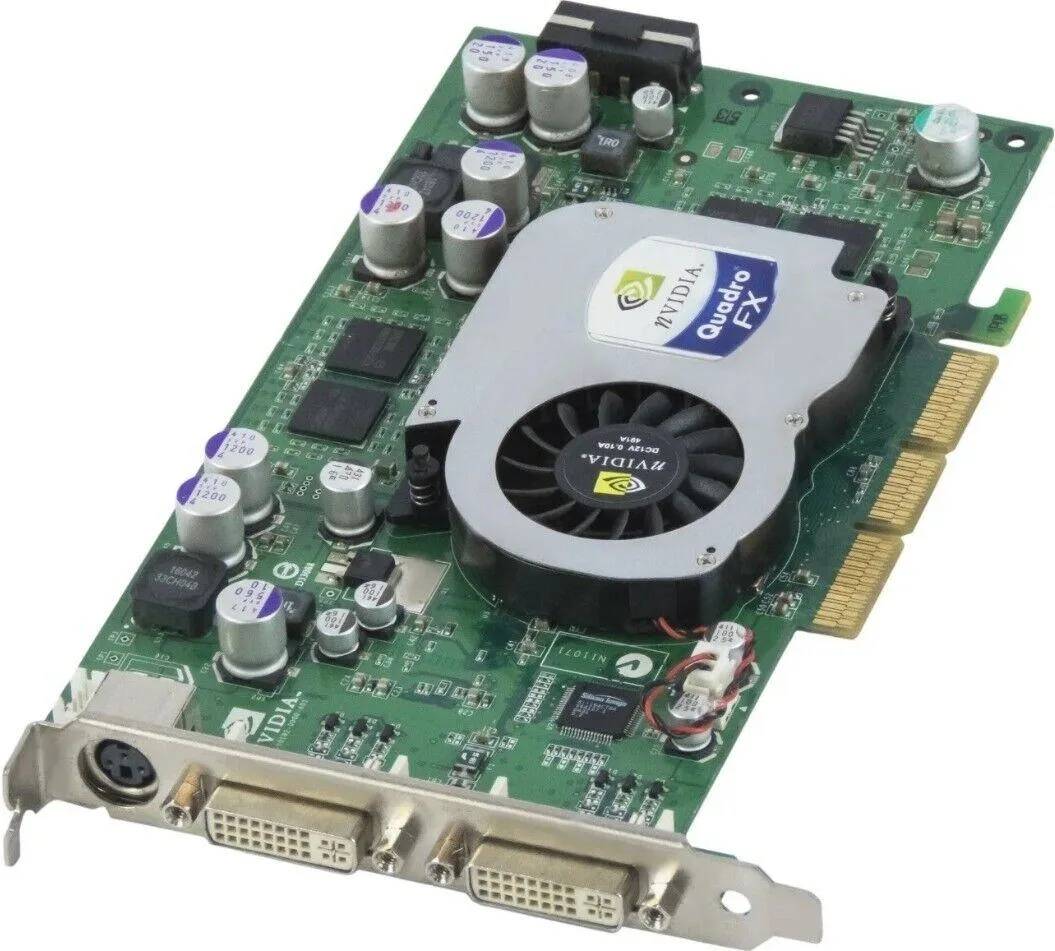 NVIDIA NVIDIA Quadro FX1100 128MB DDR2 AGP graphics card — product photo