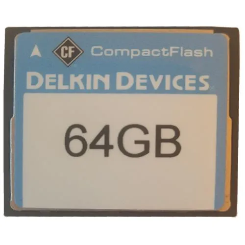 Delkin Delkin CF 64GB 227x 34/28MB/s 50-pin CompactFlash memory card — product photo