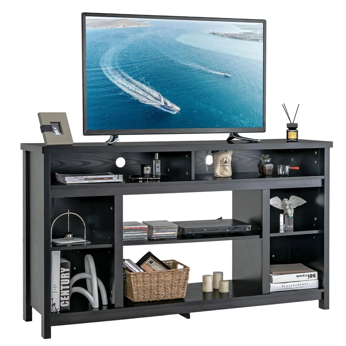 SlickBlue SlickBlue 58 Inch TV Stand Home Entertainment Black — product photo