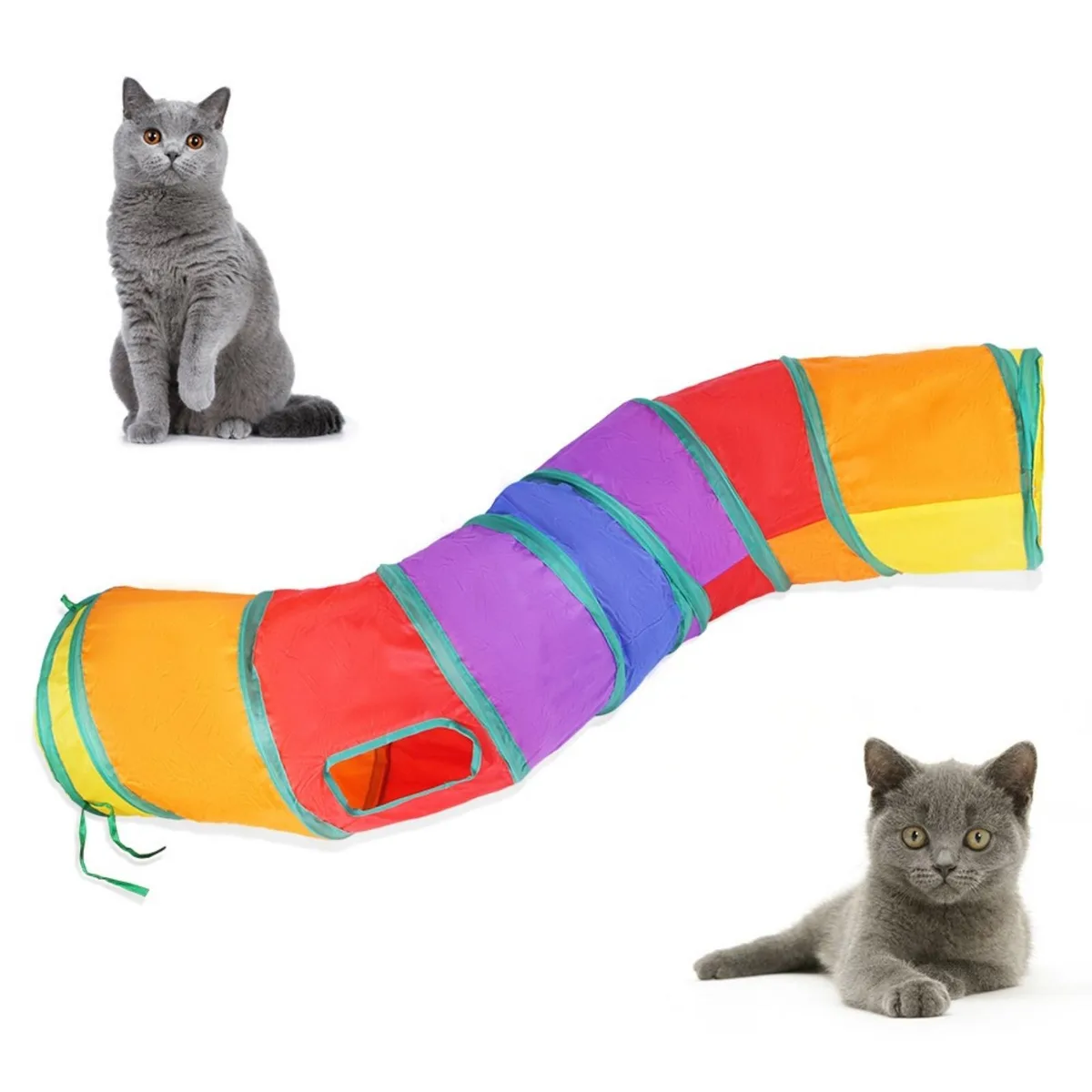 3MNSCD 3MNSCD Rainbow Cat Tunnel 2 Way 25 cm x 50 cm pet - toy — product photo