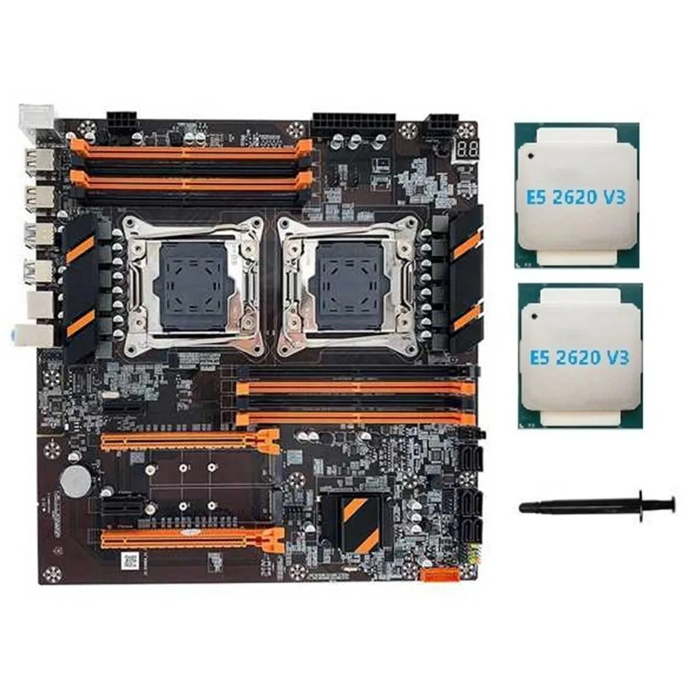 YINGHUA YINGHUA X99 Dual CPU Server Motherboard LGA2011-3 2×E5-2620 V3 — product photo