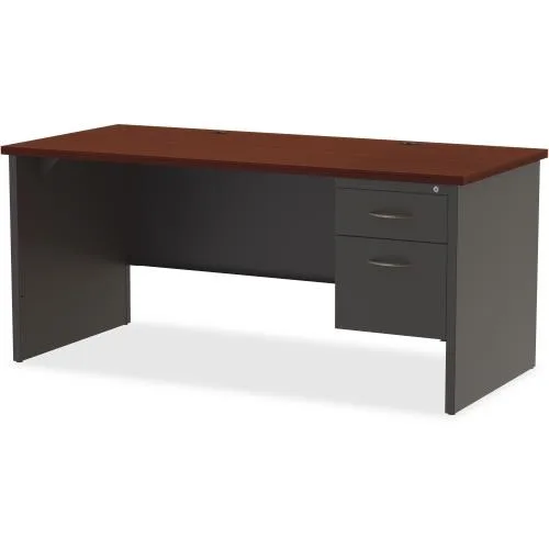 Lorell Lorell 79146 Right Pedestal Desk 30x66 Mahogany — product photo