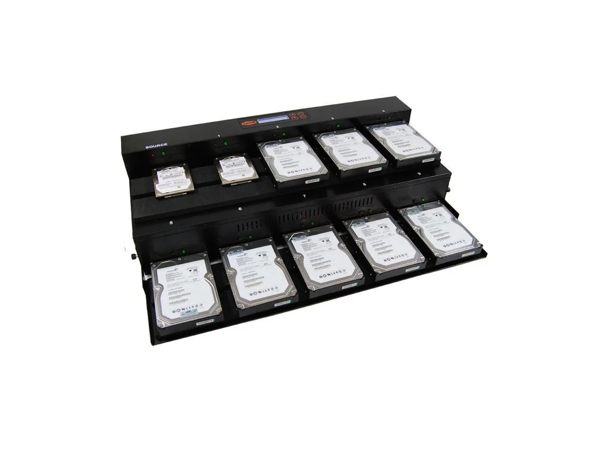 Systor Systor 1:9 Flatbed SATA Duplicator & Sanitizer 300MB/s 18GB/min — product photo