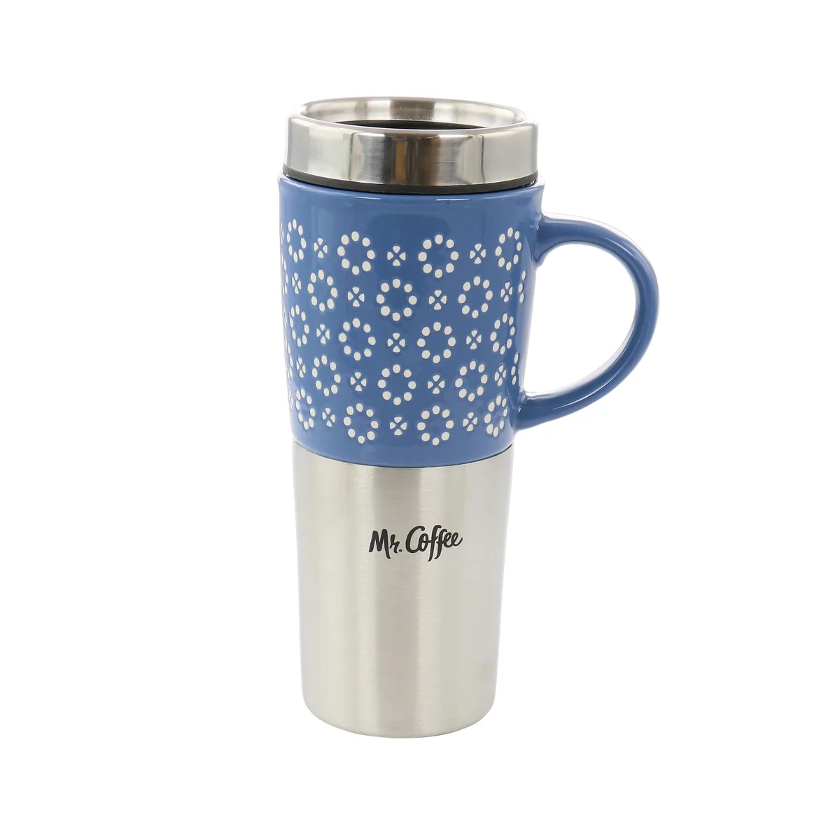 MR. COFFEE MR. COFFEE 510120206M 16 oz Travel Mug Blue — product photo