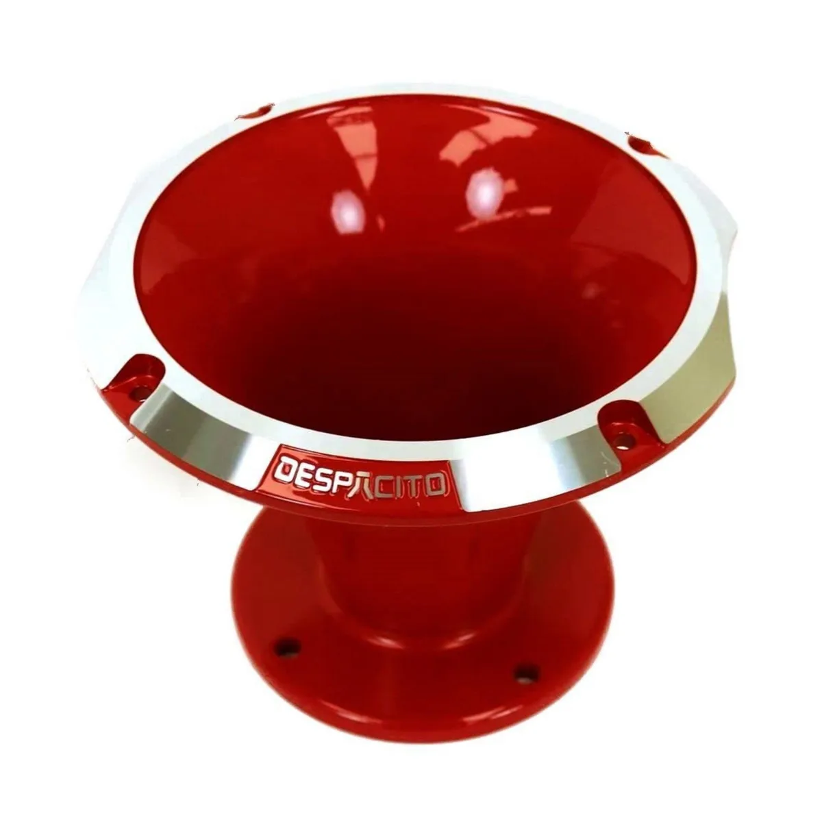 Deejay LED Deejay LED TBH1450RED Circular Despacito Aluminum Bolt-on Horn Flare RED 2-in Throat — product photo