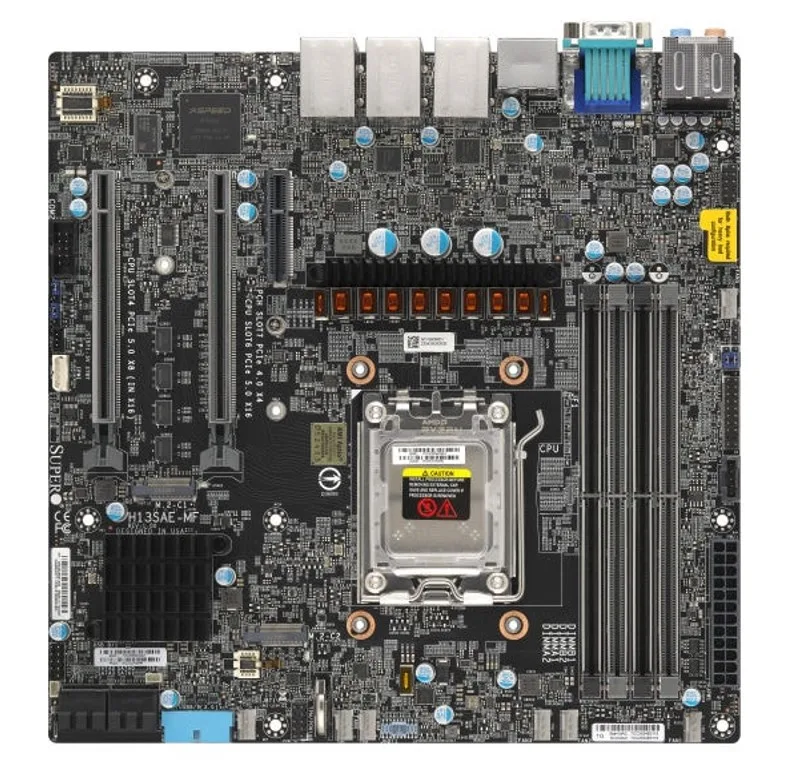 Supermicro Supermicro MBD-H13SAE-MF-O server motherboard LGA-1718 192GB DDR5 5200 2 PCIe 5.0 x16 — product photo