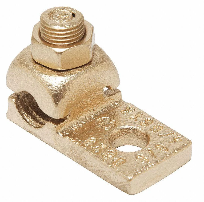 Copper terminal with hex head, 1/0 AWG, 2 inch length