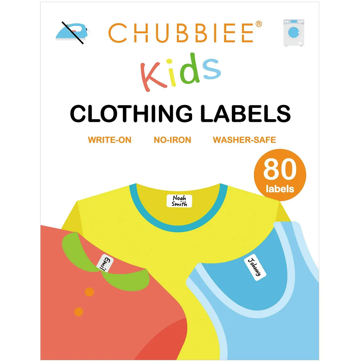 White rectangular fabric labels on a backing sheet, matte finish, 80 count