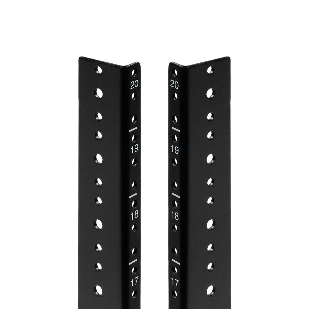 NavePoint NavePoint 20U Vertical Rack Rail Pair DIY Kit Black 12-24 Threaded — product photo