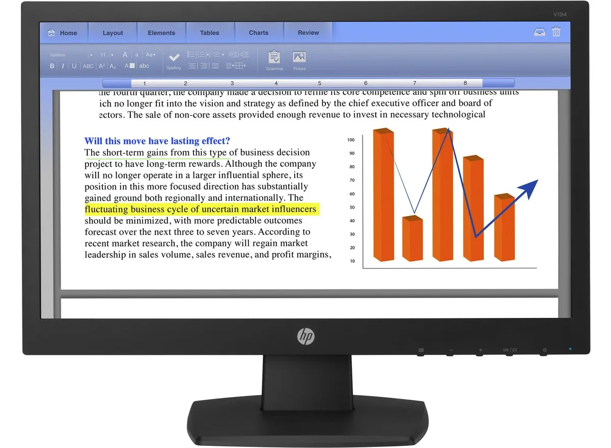 HP HP V194 18.5" Monitor 1366 x 768 60 Hz Anti-glare — product photo