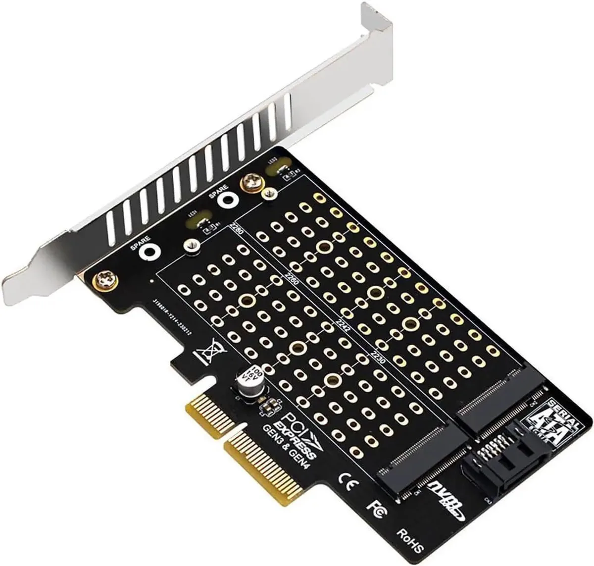 SMUGDESK SMUGDESK PH42 Dual M.2 NVMe SATA PCIe Adapter — product photo