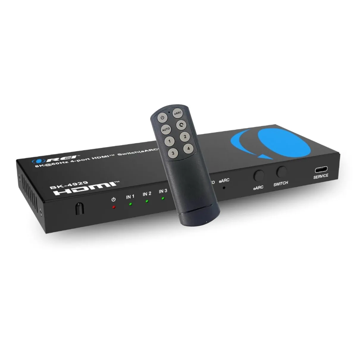 Orei LLC Orei LLC 4-Port eARC 8K Audio Extractor 4x1 Switch 2 in 1 accessory — product photo