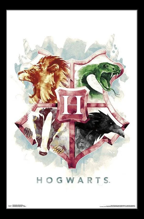 Harry Potter Hogwarts illustrated poster print 22 x 34 inches