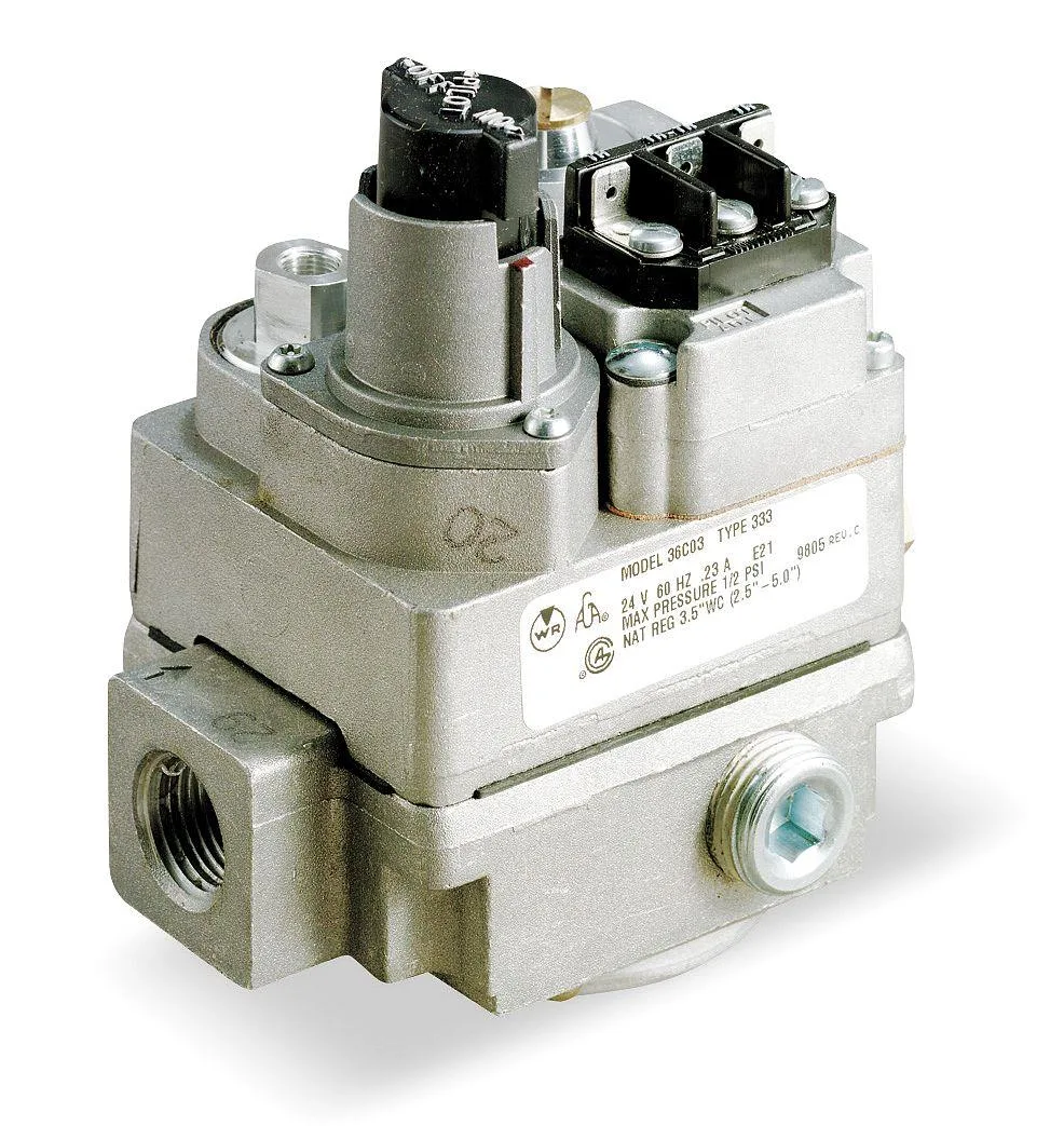 White-Rodgers 36C03-433 gas valve, metal body, standing pilot, 24 V, 2.5 to 5.0 in