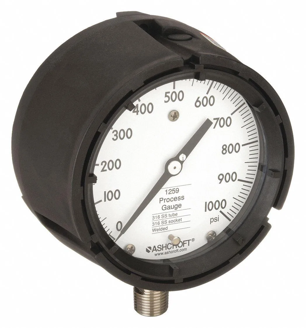 Ashcroft Ashcroft 451259SD04L1000# 0-1000 psi 4 1/2 in pressure gauge — product photo