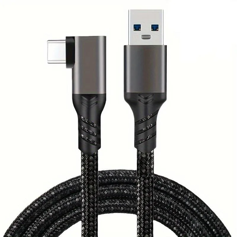 HANNORD HANNORD USB to USB-C VR Link Cable 90 Degree Elbow Type-C Nylon Braided 5 ft — product photo