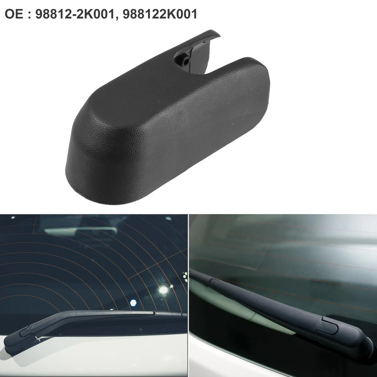Unique-Bargains Unique-Bargains Rear Wiper Arm Cover Cap for Kia Soul 2012-2021 Black — product photo