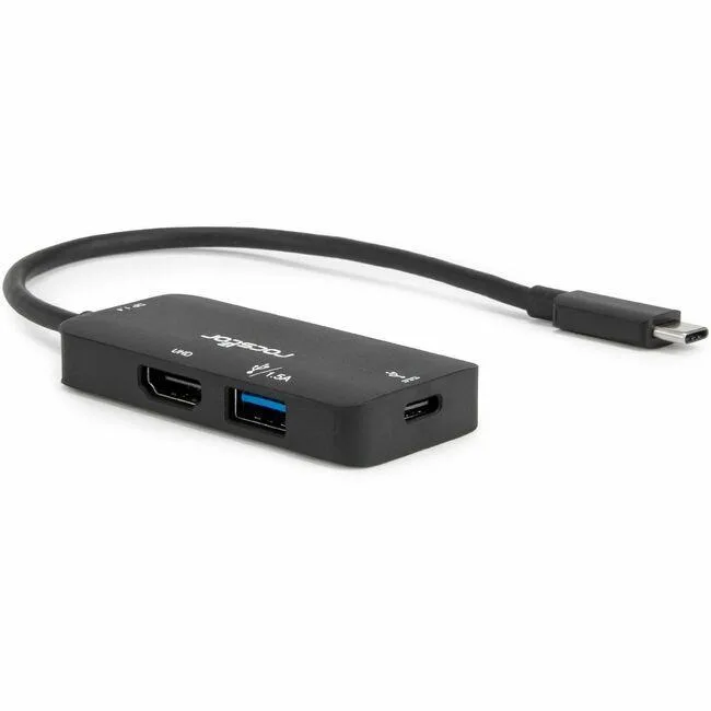 Rocstor Rocstor Y10A306-B1 USB-C 3-in-1 Docking Station 4K 60Hz 100W PD — product photo