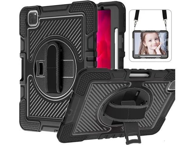 Manw Manw iPad Air 4th/5th Gen 10.9 inch &amp; Pro 11 2018-2022 Shockproof 360 Stand Hand Strap Pen Holder Case — product photo