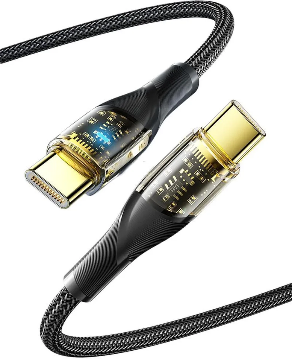 SMUGDESK SMUGDESK USB C Cable 100W 5A 480Mbps 3.3ft Transparent Shell — product photo