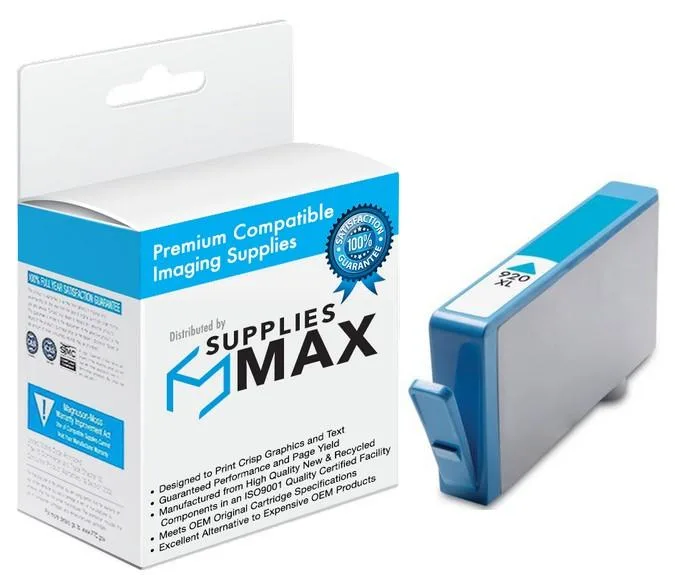 SuppliesMax SuppliesMax Cyan High Yield Inkjet Cartridge 700 Pages CD972AN — product photo