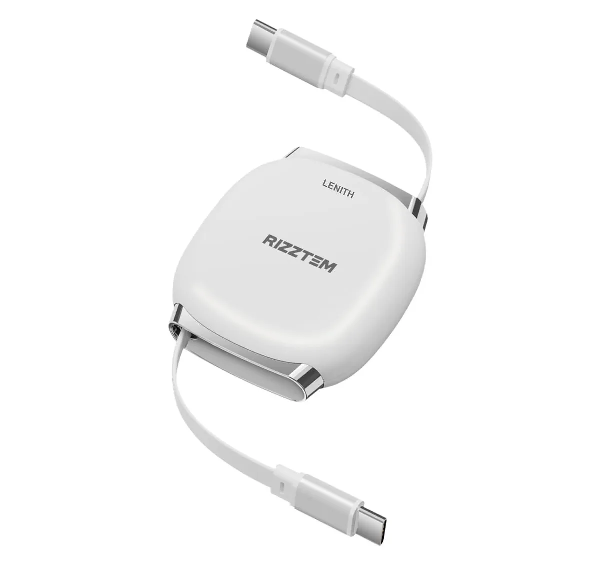 Mobee Mobee 240W USB-C Retractable Cable 1m PD 3.1 White — product photo