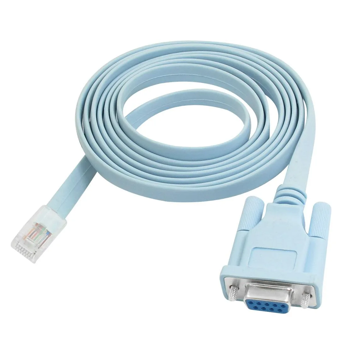 Global Bargains Global Bargains RJ45 to RS232 DB9 Cable Blue 6Ft — product photo