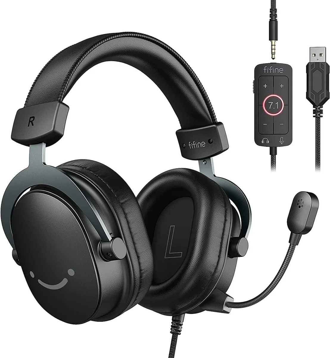 BFKK BFKK USB Headset 7.1 Surround 50mm Drivers 124in Cable Black-AmpliGame — product photo