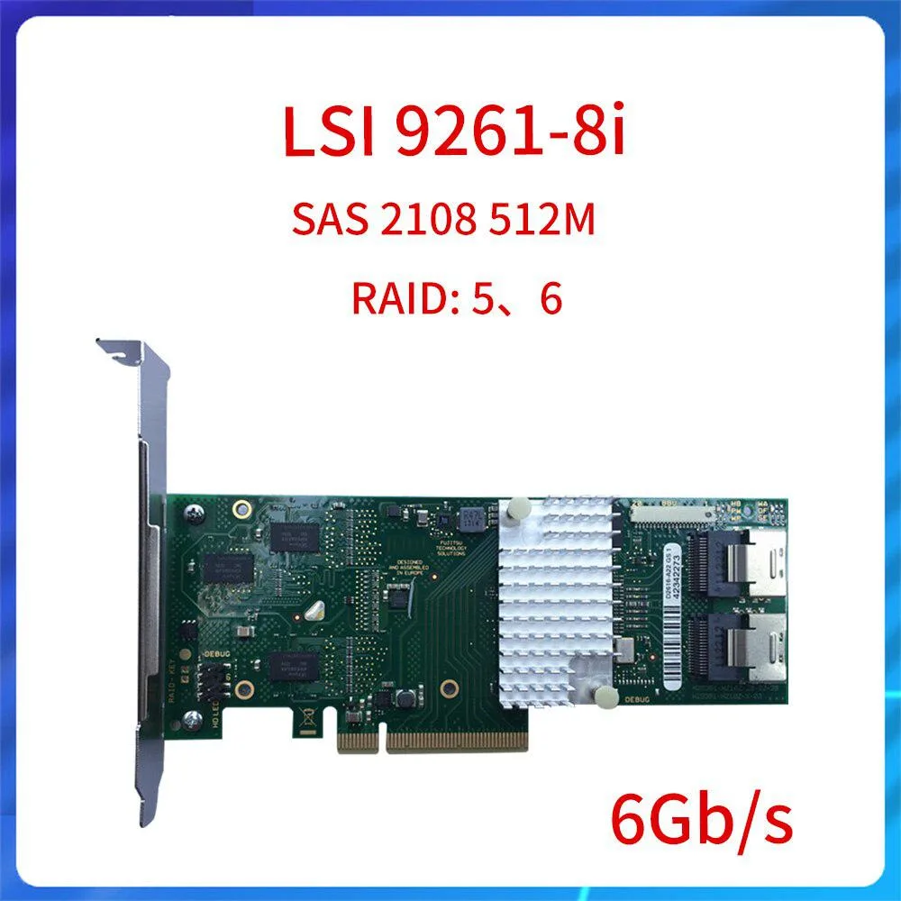 YINGHUA YINGHUA 9261-8i MegaRAID 8-Port 6Gb/s PCIe 2.0 x8 512MB DDR2 Controller Card — product photo