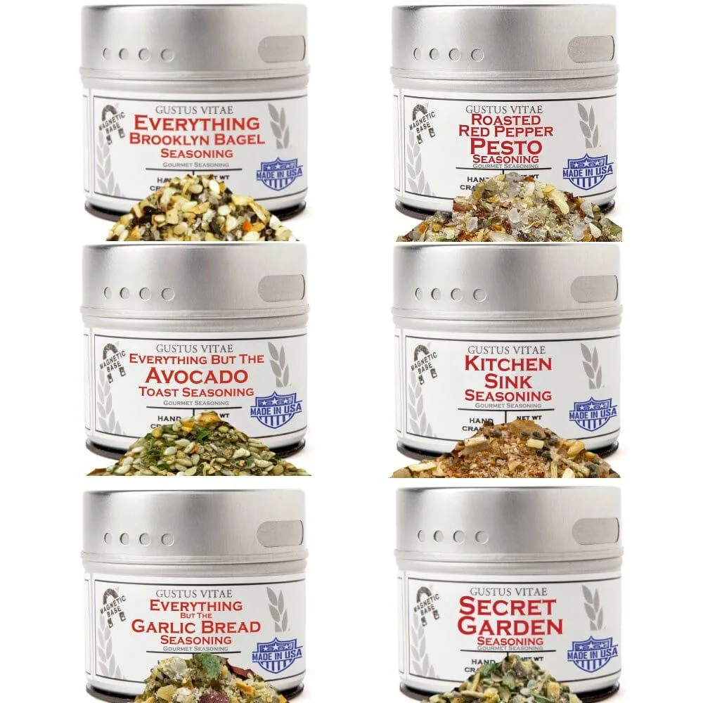 Gustus Vitae Condiments Gustus Vitae Condiments Bread Dipping Seasonings Variety 6 Pack — product photo