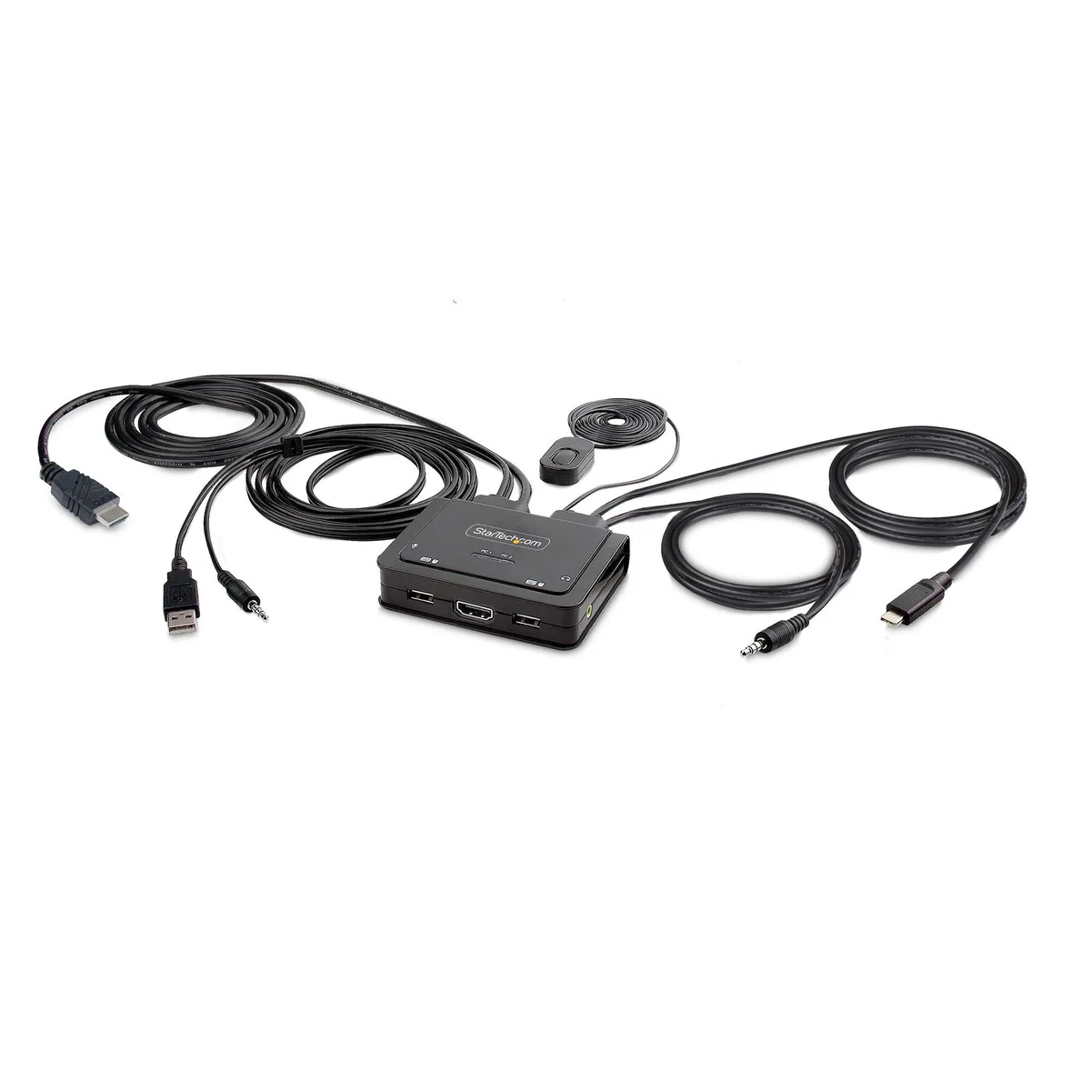 STARTECH STARTECH C2-H46-UAC-CBL-KVM 2-Port Hybrid KVM Switch 4K 60Hz — product photo