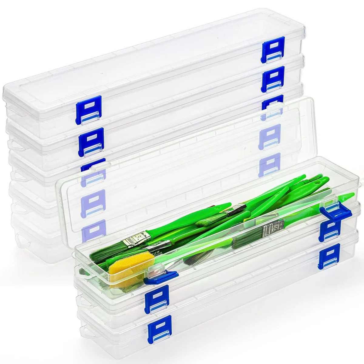 Noamus 8 Pack 13in Translucent Paint Brush Holder Black — product photo