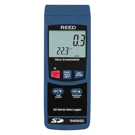 REED INSTRUMENTS REED INSTRUMENTS R4000SD Anemometer 79-5906 fpm 32-122°F measurement tool — product photo