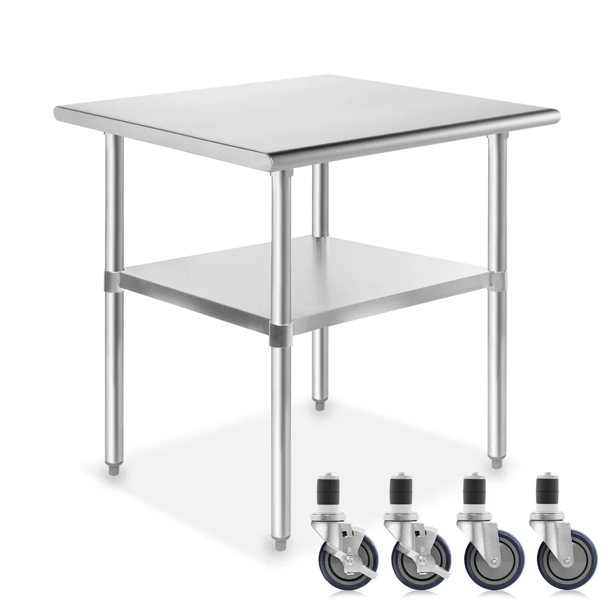 Gridmann Gridmann NSF Stainless Steel Prep Table 30x24 in 4 Casters — product photo
