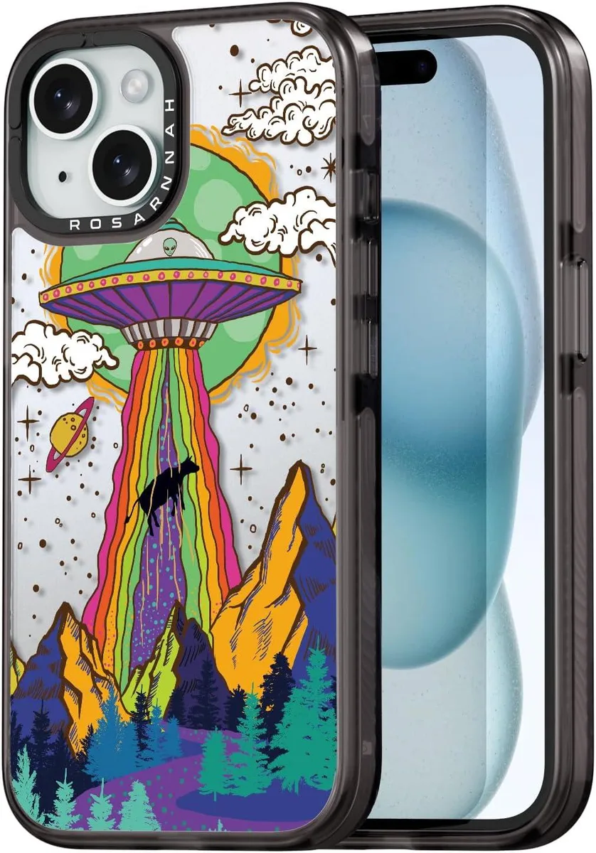 TAURKENAM TAURKENAM iPhone 15 Case Black UFO Design 6.1 — product photo