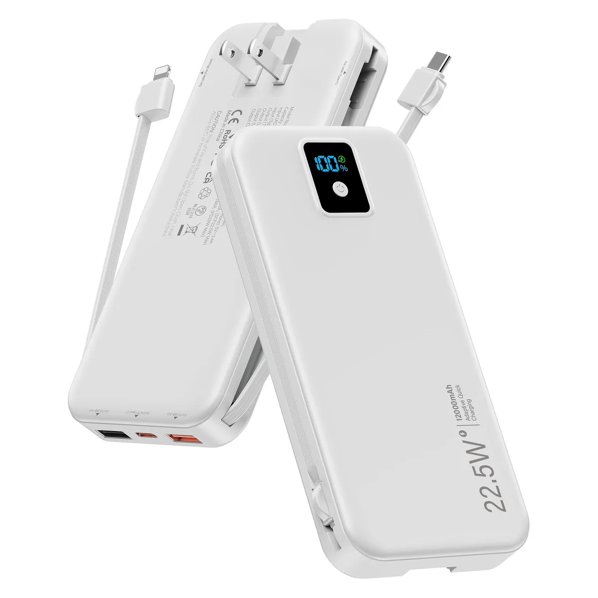 Rngsnoy AC-02F 12000mAh 22.5W power bank — product photo