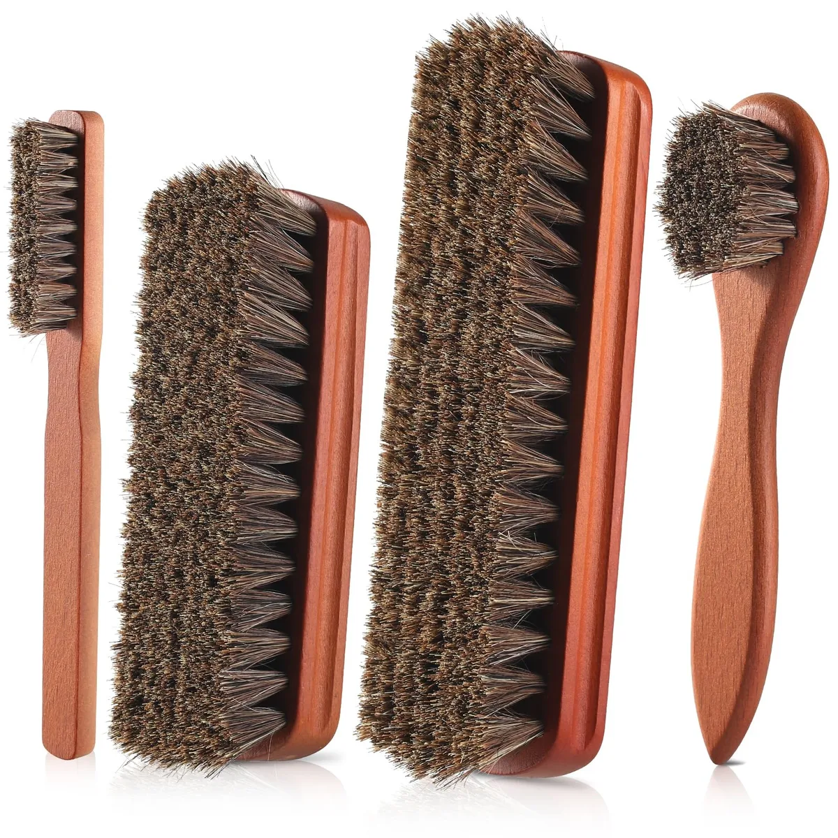  REAL HOME Innovations LPH-02 4-piece shoe protectant set, 95% horsehair, 5.3/6.3/6.7 in — product photo